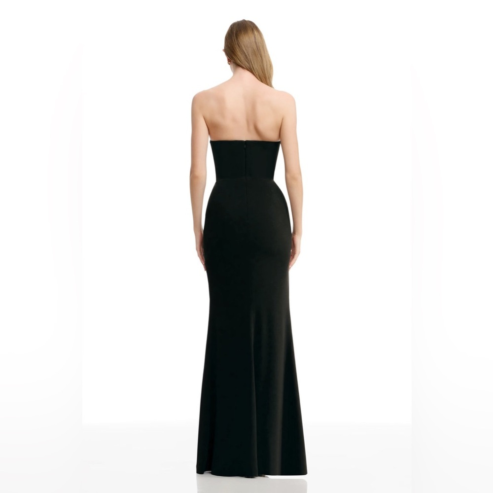 Dress The Population Fernanda Gown • Black XXL • Strapless Slit Evening Dress - Picture 4 of 7